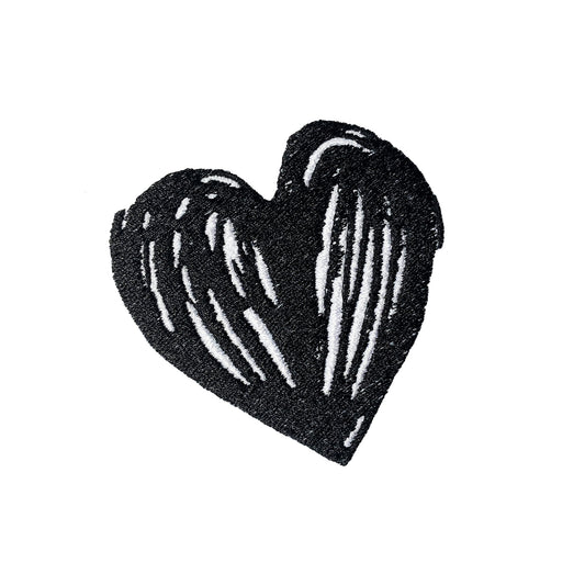 Black Doodle Heart