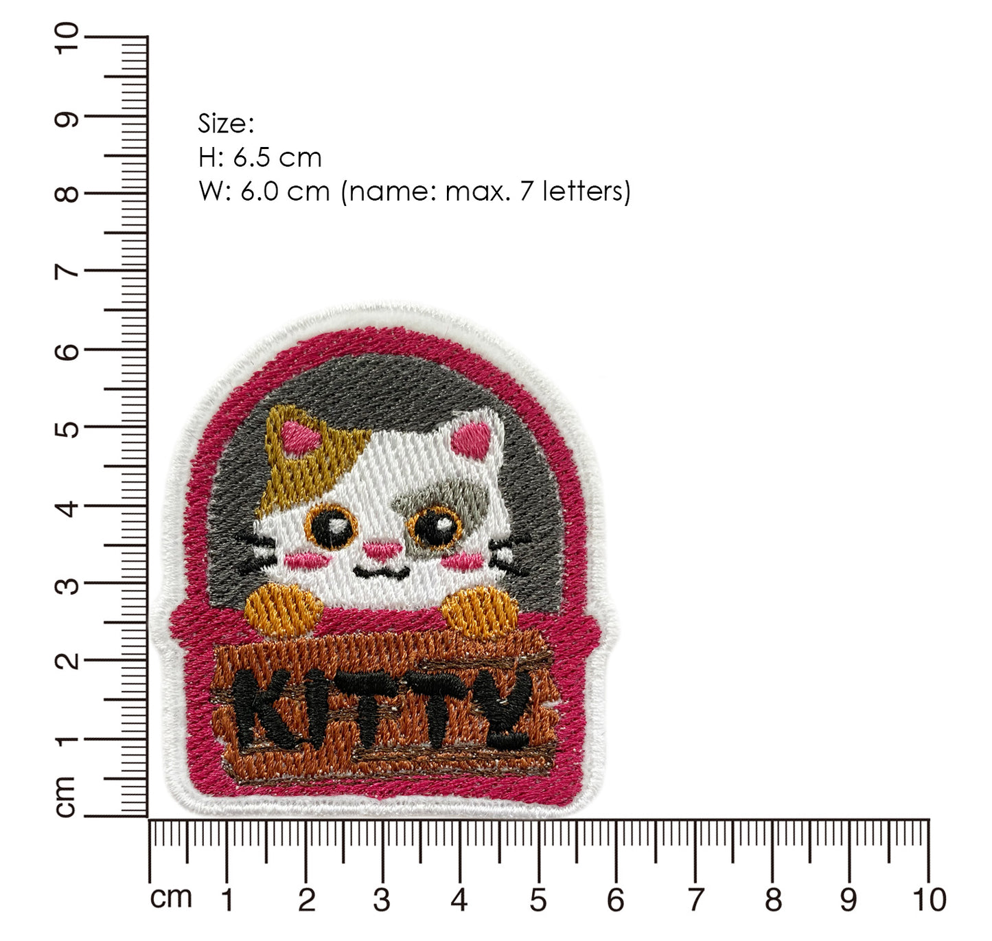 Japanese Bobtail name patch (Dark Yellow & White)